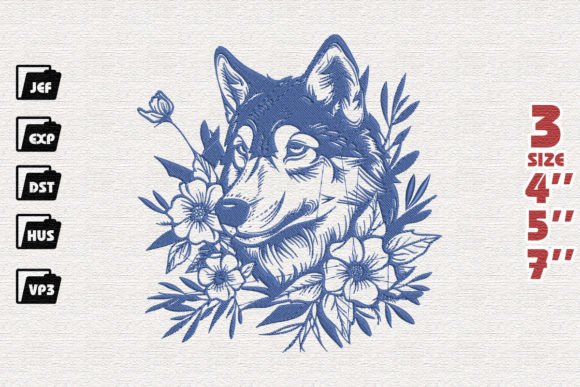 Wolf Embroidery
